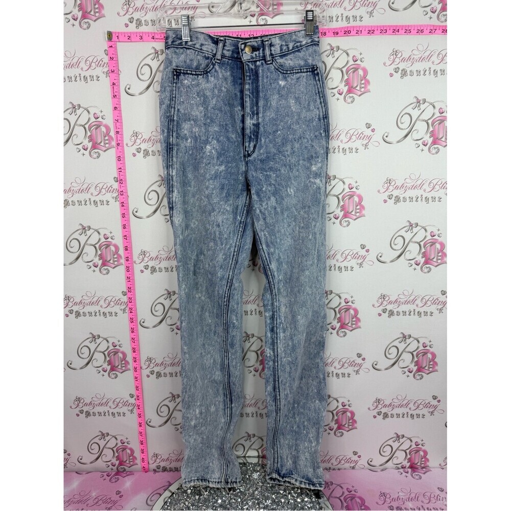Pelican cove jeans vintage Women’s High-Waist Acid Wash Jeans - Blue